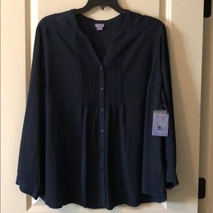 Navy blouse 2X Plus or Maternity